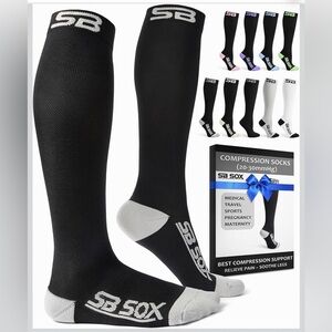 NWT UNISEX SB SOX Compression Socks for Men & Women (20-30 mmHg) Size: M